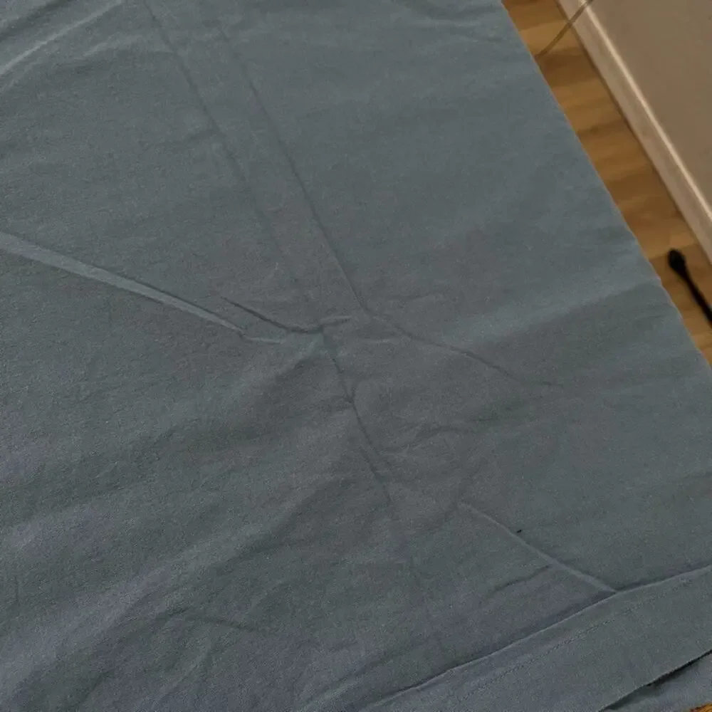 Bedsure Blue Cotton Linen Blend Full Duvet Cover Button Closure